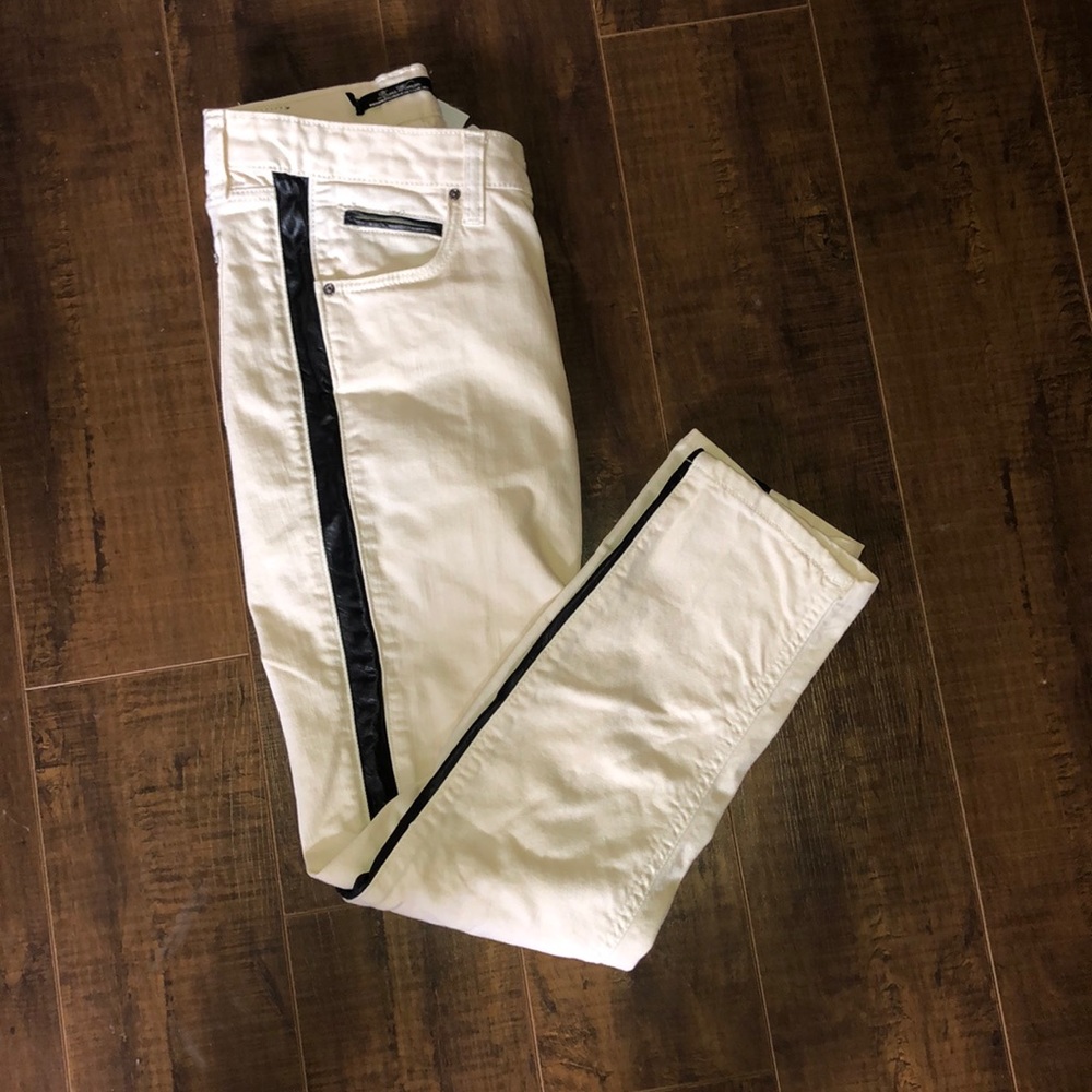 Zara tuxedo straight leg jeans